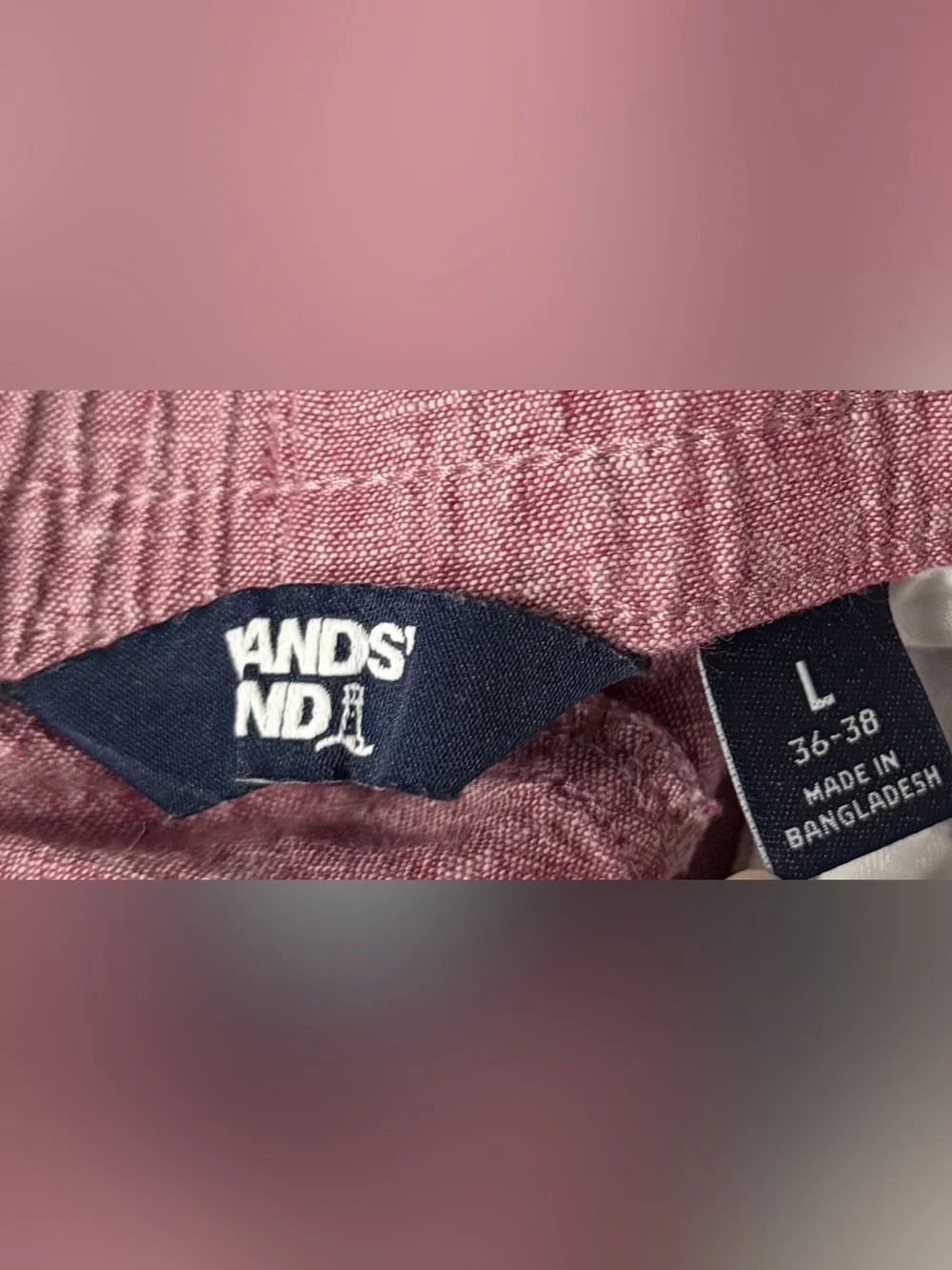 Land’s End Men’s Linen Blend Deck Pants Sz L